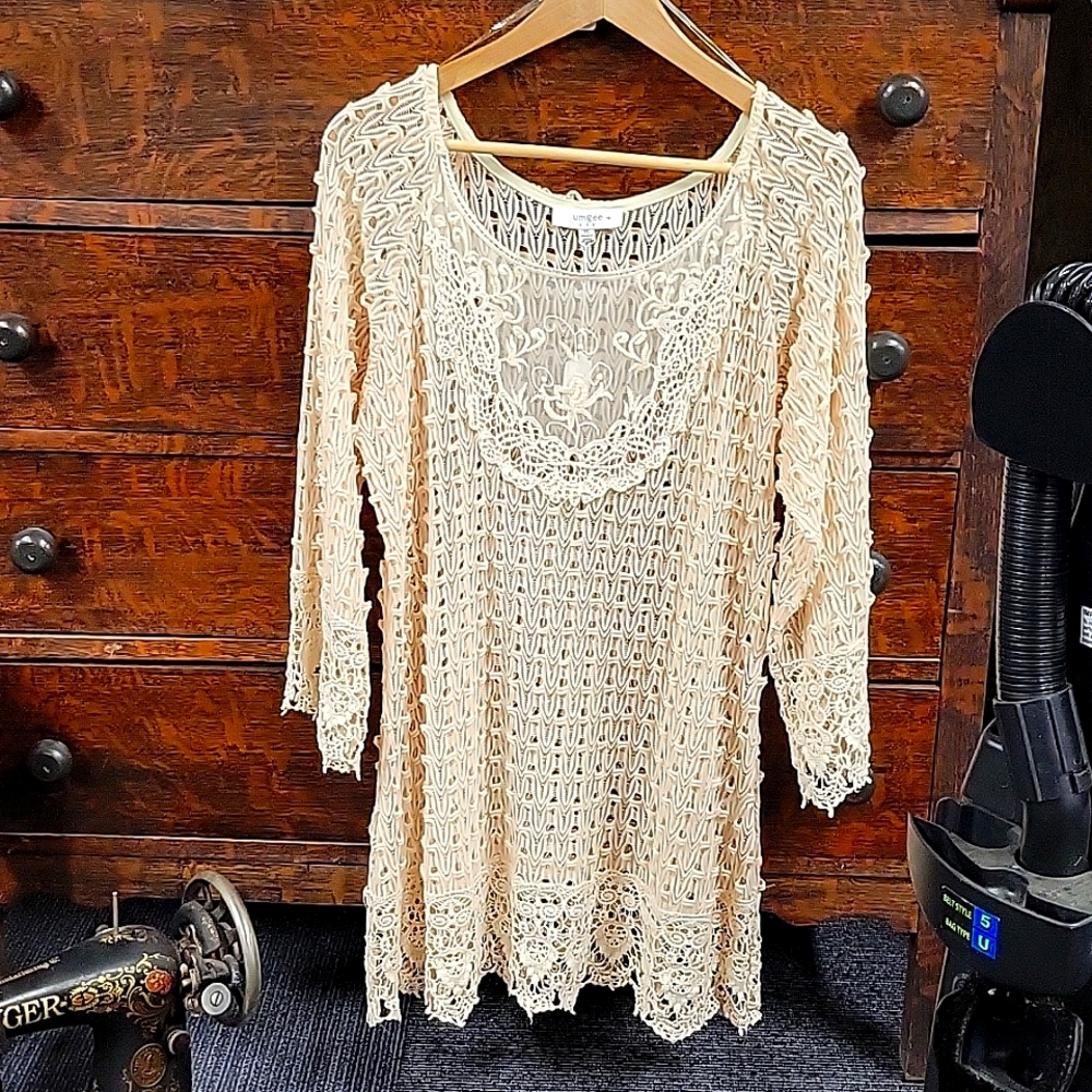 Umgee Cream Shirt 1XL